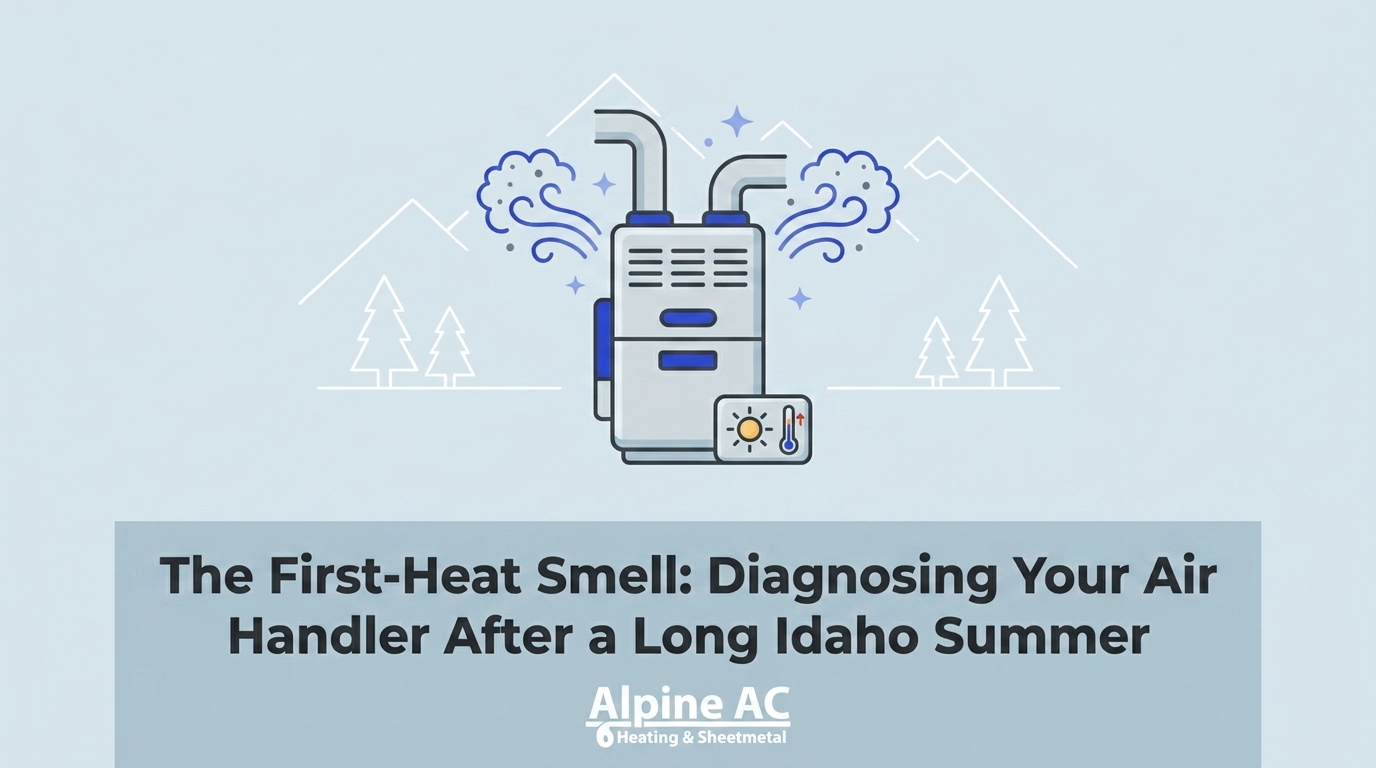 HVAC Blog 1 The First-Heat Smell: Diagnosing Your Air Handler After a Long Idaho Summer — featured image
